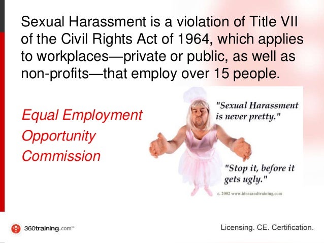civil rights act and sexual harassment Chinese hd video porn